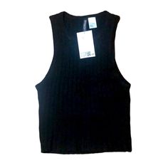 Ribbed Cropped Tank Top, Size Xs, Nwt Black Ribbed Cropped Tank Top, Black Ribbed Tank Top For Summer, Casual Sleeveless Crop Top From H&m, H&m Sleeveless Crop Top Casual, H&m Sleeveless Casual Crop Top, Trendy Sleeveless H&m Tank Top, Casual Sleeveless H&m Crop Top, H&m Fitted Sleeveless Crop Top, H&m Fitted Casual Crop Top