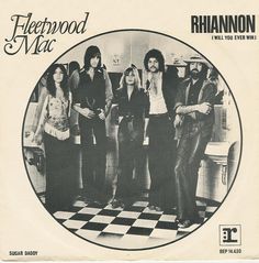 an old album cover with the band's name on it, featuring a black and white checkerboard background