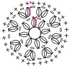 a circular design with crosses and flowers in the center on a white background stock illustration