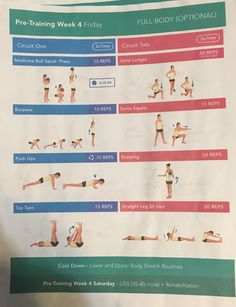 an exercise poster showing the different exercises to do