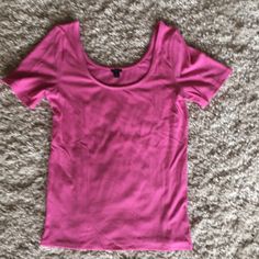 Brand New Without Tags - Never Worn Since It Was Too Big For Me And Not Returnable! Pink, Ribbed And Cute Longer Sleeves Pink Stretch T-shirt With Scoop Neck, Scoop Neck Tee, J Crew, Scoop Neck, Brand New, Womens Tops, Tops & Tees, Long Sleeve, Pink