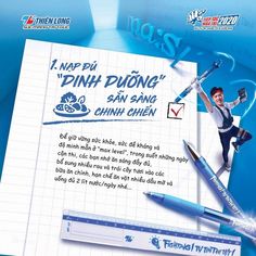 an advertisement for a pen that is being used as a writing tool in chinese and english