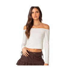 in stock White Off The Shoulder, Off The Shoulder Long Sleeve, White Off Shoulder, Off Shoulder Top, Off Shoulder Tops, Long Sleeve Top, Shoulder Top, Off The Shoulder, Off Shoulder