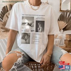 Taylor T-Shirt Swiftie Merch Ttpd Classic Check more at https://devianartdesigns.com/product/taylor-t-shirt-swiftie-merch-ttpd-classic/ Taylor Swift Merch Styled, Taylor Merch Aesthetic, Taylor Swift Merch Concept, Taylor Swift Etsy Merch, Trilogy Tour Merch, Sweatshirts, T Shirt, Clothes