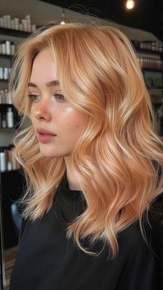 Blonde Envy: 30 Stunning Hair Color Ideas for Your Most Glamorous Year Yet Shade Of Blonde, Copper Blonde Hair, Blonde Hair Transformations, Strawberry Blonde Hair Color, Blonde Hairstyle, Blonde Actresses, Strawberry Hair, Peach Hair, Ginger Hair Color