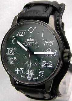 Math Watch- for men who enjoy math and want a chuckle when they want to know the time. Unique! I really like this concept. The face is sweet. Would just change out that band. -M.M. Outlet Michael Kors, Nixon, Watch Collection, Black Watch, Automatic Watch, Samsung Gear Watch