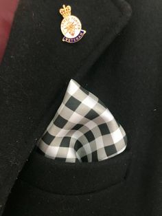 Black and white gingham pocket square, 30cm x 30cm.  100% silk twill. Black And White Gingham, Pocket Squares, Silk Twill, Tie Accessories, Suit And Tie, Pocket Square, Gingham, United Kingdom, The 100