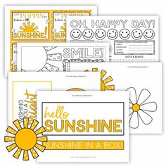 sunshine in a box printables for kids