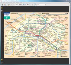 a map of the metro system in paris, france with all its major roads and stations