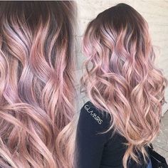 Rooted Rose Gold Unicorn - Rose Gold Hair Ideas That'll Have You Dye-Ing For This Magical Color - Photos Scorpio Hair, Gold Hairstyles, Popular Hair Colors, Rose Gold Blonde, Pastel Pink Hair Color, Candy Hair, Pastel Pink Hair, Outfit Styles