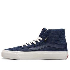 Vans SK8-HI GTX LX 'Dark Blue' VN0A3TKHQ4D (SNKR) Off White Sneakers, Sk8 Hi Vans, White Shoes Sneakers, Vans Sk8 Hi, Vans Shop, Sk8 Hi, Blue Sneakers, Vans Sk8, Blue Dark