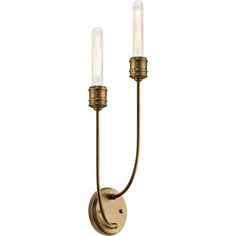 Kichler Lighting Hatton 2 - Light Sconce in  Satin Bronze Kitchen Wall Sconces, Gold Wall Sconces, Wall Sconces Living Room, Sconces Living Room, Vintage Industrial Style, Kichler Lighting, Updated Traditional, Gold Wall, Decorating Inspiration