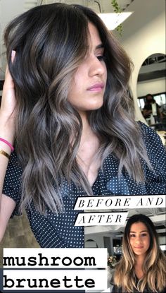 Toner For Brown Hair, Cold Hair, Baylage Hair, Dark Brunette Hair, Brown Hair Looks, Balayage Hair Dark, Dark Hair With Highlights