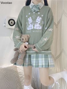 High School Outfits Aesthetic, Freshman High School, Freshman High School Outfits, School Outfits Aesthetic, Aesthetic Tips, High School Outfits, Rabbit Pattern, Clothes Summer, Cute Rabbit