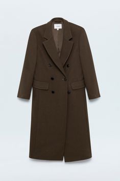 Double breasted wool blend coat. 70% Wool / 30% Other Wool Double-breasted Coat For Fall, Fall Long Wool Coat With Double Button Closure, Long Wool Coat With Double Button Closure For Fall, Double-breasted Long Wool Coat, Junior Girl Dresses, Best Swimwear, Scarf Sale, Wool Blend Coat, Active Wear Shorts