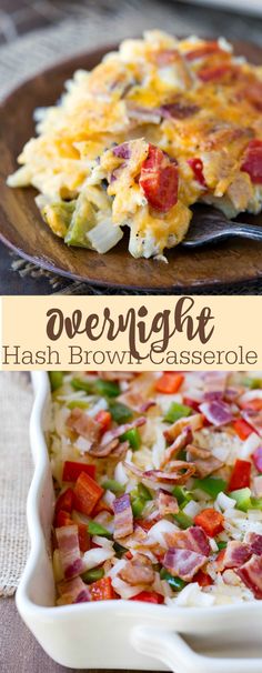 this hash browns casserole is loaded with bacon and cheese