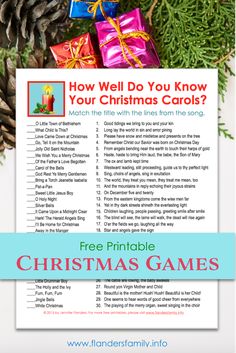 a christmas game with presents on it and the text how well do you know your christmas carols?