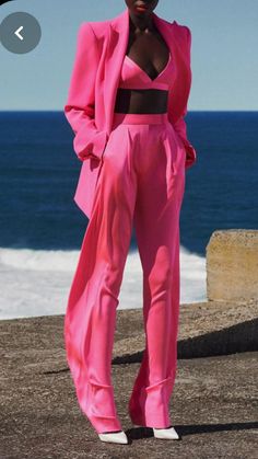 Matching Top And Shorts, Looks Pinterest, Alex Perry, Pink Suit, Blazer Set, Blazer Outfits, Maxi Skirts