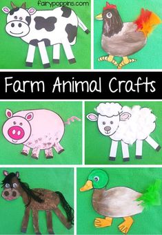 farm animal crafts for kids that are easy to make and great for learning about animals