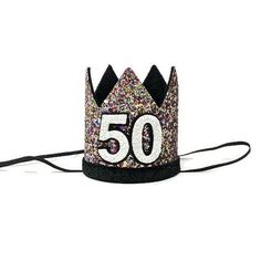 Confetti Glitter Crown, Black Glitter Trim with WHITE glitter number backed in Black    Our party hats and crowns are attached to a comfortable elastic and meant to be worn around the back of the head, behind the ears. Tilt to the side for a fun, whimsical look! This crown has the option to be placed of a hard headband.  LITTLE BLUE OLIVE SHOP CROWNS and HATS are the perfect accessory for birthday celebrations, memorable photo shoots and every day fun for dress up. Hats are hand crafted of a hig 40th Birthday Crown, 40th Birthday Crown For Women, Over The Hill Birthday, Glitter Number, Crown Black, Holiday Necklace, Glitter Crown, Star Headband, Birthday Star