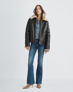 Buy Roman Shearling Jacket for USD 2295.00 | rag & bone Shearling Jacket Outfit, Jacket Outfit, Shearling Jacket, Workout Jacket, Athletic Fits, Fashion Advice, Rag & Bone, Capsule Wardrobe, Jacket Outfits