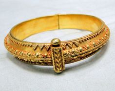 "22 k gold handmade bangle bracelet. Weight-55 grams,Inner diameter-6 cm(2.36\"), total inner circumference-18.84 cm (7.41\") we can adjust size, width-14 mm, material-22 k gold." Antique Gold Bangle Bracelet For Ceremonies, Antique Gold Bangle Bracelet For Ceremonial Occasions, Ceremonial Gold Bracelet With Intricate Design, Gold Heirloom Bangle For Ceremonial Occasions, Heirloom Gold Bangle For Ceremonial Occasions, Ceremonial Heirloom Gold Bangle, Heavy Antique Gold Bracelets, 22k Yellow Gold Ceremonial Bangle, Ceremonial Hallmarked Gold Bangle Bracelet