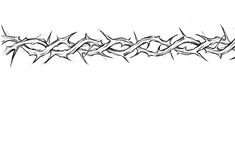 a black and white drawing of a barbed wire