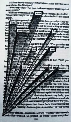 an old book page with some lines drawn on it