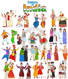 India Traditional Dress, Independence Day Drawing, Dance Of India, India Facts, India Map