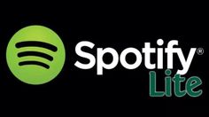 spotify lite logo on a black background with the spoty lite logo