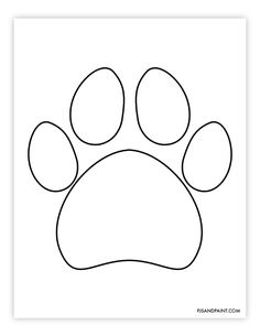 an animal paw printable on a white background