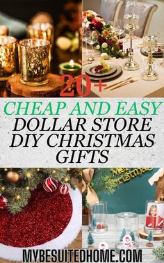 dollar store diy christmas gifts with text overlay