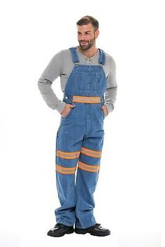 Men's Hi-Vis Bib Overall Men Enhanced Visibility Denim Dungaree PANTS | eBay Cotton Winter Overalls, Winter Cotton Overalls, Overall Men, Denim Dungaree, Bib Overalls, Dungarees, Suspenders, Hard Work, Overalls