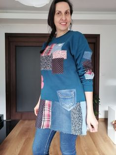 Sweatshirt Top Upcycled Boho Tunic, Flannel Bohemian Hippie Outfit for Festival Wear ,M-L, Gift for Her, Upcycled Clothes - Etsy Bulgaria Cotton Upcycled Festival Tops, Hippie Patchwork Tops For Fall, Upcycled Cotton Festival Top, Festival Cotton Top Upcycled, Hippie Style Patchwork Relaxed Fit Top, Hippie Patchwork Relaxed Fit Top, Casual Long Sleeve Upcycled Tops, Hippie Long Sleeve Patchwork Tops, Bohemian Reworked Cotton Top