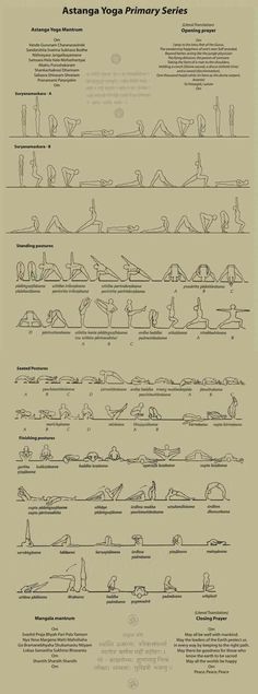 an image of yoga diagrams and instructions for beginners to learn the art of yoga