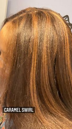 Copper Hair With Blonde Highlights On Black Women, Ginger And Light Brown Hair, Ginger Streaks In Black Hair, Ginger Highlights Black Women, Honey Brown Hair On Black Women, Black Women Hair Color, Brown Hair Inspiration, Cinnamon Hair, Pressed Natural Hair