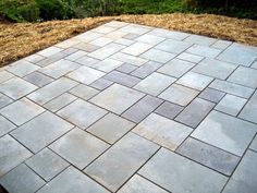 an outdoor patio that has been laid out