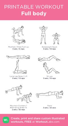 the printable workout guide for women