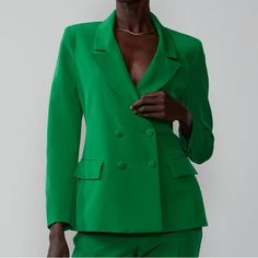 Please See Pictures For Further Condition Details And Measurements. Blazer Buttons, Kelly Green, Blazer Suit, Suit Jacket, Size 4, Jackets & Coats, Jackets For Women, New York, Blazer