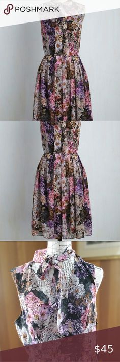 Fusion Food Foray Dress size 14 NWT dress by Adrianna Papell, sold on Modcloth as Fusion Food Foray.  No stretch to fabric, perfect for spring and summer as is, add a blazer and tights for a fall/winter look. Adrianna Papell Dresses Feminine Purple Dress For Garden Party, Mauve Floral Print Dress For Garden Party, Lavender Knee-length Dress For Garden Party, Purple Floral Print Midi Dress For Garden Party, Purple Feminine Midi Dress For Garden Party, Feminine Purple Midi Dress For Garden Party, Feminine Knee-length Purple Dress, Purple Knee-length Dress For Daywear, Purple Knee-length Midi Dress For Garden Party