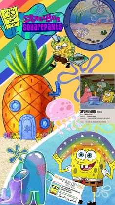 the spongebob movie poster is shown