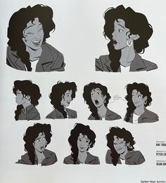 an image of various faces and expressions in black and white