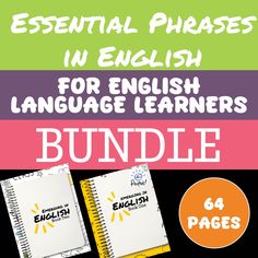 an english language book with the title essential phrases in english for language learners bundle