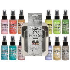 distress ink set with 12 different colors