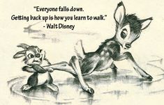 an image of two cartoon animals in the water with a quote from walt on it