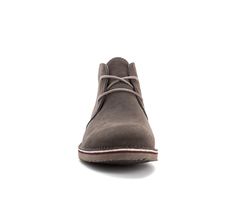 Plain toe suede Chukka boot with detailed stitching. Long lasting high density Open Cell foam breaths and allows air to circulate keeping feet naturally cool. Rubber outsole with cushioning EVA layer. Removable Footbed. Suede upper, Lace up closure for secure fit, Approx. 1.25 inch heel height, Closed toe, High Density Open Cell Foam insole for added comfort, EVA / Rubber outsole for added traction, Removable footbed | Men's Propet Findley Chukka Boot in Stone Size 8 Wide High-top Suede Boots With Cushioned Footbed, High-top Suede Boots With Removable Insole, Suede High-top Boots With Removable Insole, Lace-up Suede Boots With Cushioned Footbed, Suede Walking Boots With Stitched Sole, Hiking Boots With Ortholite Insole And Round Toe, Suede Waterproof Boots With Cushioned Footbed, Lace-up Suede Boots With Removable Insole, Suede Chukka Boots