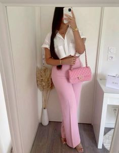 Mother's Day Outfits Black Women, Classy Chic Spring Outfits, Pink Dinner Outfit Classy, Grown Woman Style Classy, Chapter Meeting Outfit Sorority, Mother Day Outfit Ideas Black Women, Church Outfit Pants Classy, Pink Baddie Outfits Night Out, Classy Latina Outfits