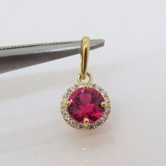 925 Sterling Silver Round Cut Pink Sapphire Solitaire Pendant 18K Yellow Gold Plated   THIS PENDANT IS READY TO MADE A ORDER  ✔ Metal Purity : 925 Sterling Silver ✔ Main Stone Shape : Round ✔ Main Stone : Sapphire ✔ Main Stone Color :  Pink ✔ Main Stone Creation : Simulated ✔ Main Stone CT Weight : ✔ Ready to Ship in 3-5 Business Days ♥ Custom Birthstone PENDANT ♥  The most unique jewelry you can find, perfect gift for you and your loved one  ♥ BIRTHSTONE COLOR ♥ * Design can be personalized wit Gold Round Pendant Jewelry With Halo Setting, Gold Jewelry With Halo Setting In Round Stone, Gold Pendant Jewelry With Halo Setting, Gold Halo Setting Pendant Jewelry, Gold Ruby Jewelry With Prong Setting, Yellow Gold Pendant Jewelry With Halo Setting, Silver Pink Sapphire Jewelry With Round Cut, Pink Sapphire Round Jewelry, Round Pink Sapphire Gemstone Jewelry