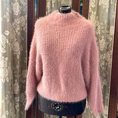 Nwt Drop Shoulder Oversized Thank You For Stopping By! All Offers Are Considered Please Follow Sharing Is Caring! Sw5 Pink One-size Tops For Winter, Blush Pink Sweater, Dark Blue Sweater, Mock Turtleneck Sweater, Sleeveless Sweater Vest, Cable Knit Turtleneck Sweater, Fluffy Sweater, Sharing Is Caring, Sweater Outfit