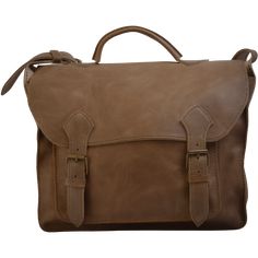 Handmade leather luxury work briefcase with two buckle closures and long shoulder strap front view in stone Classic Briefcase With Laptop Sleeve, Classic Travel Satchel With Laptop Sleeve, Classic Laptop Backpack, Classic Briefcase With Top Carry Handle, Classic Satchel Laptop Bag With Top Carry Handle, Classic Laptop Bag With Top Carry Handle, File Folders, The Don, File Folder